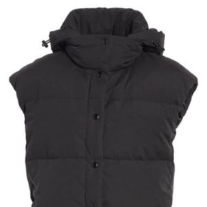 NEW Vince Light Washed-Shell Puffer Vest in Black